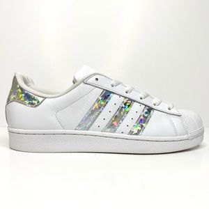 Adidas Superstar White/Iridescent Women Size 6.5